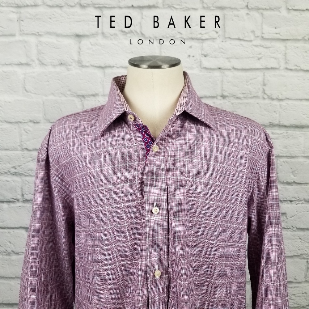 Ted Baker Flip Cuff Endurance Dress Shirt Sz 16.5